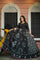 Midnight Veil Black Printed Lawn Frock