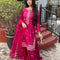 MAGENTA SPLENDOR – Magenta Embroidered Silk Sharara Suit — Party Wear 3-Piece
