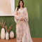 ZEHRA BLUSH – Peach Pink Crinkle Chiffon Embellished A-Line Kurta — Pakistani Wedding Guest Wear 4-Piece