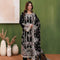 ZEHRA NOIR – Black Crinkle Chiffon Embellished A-Line Kurta — Pakistani Wedding Guest Wear 4-Piece