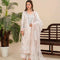 IVORIA – Off White Organza Embellished Long Kurta — Pakistani Formal Party Wear 4-Piece