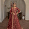 CRIMSON ROYALE – Crimson Maroon Organza Lehenga Choli — Bridal Wedding 3-Piece