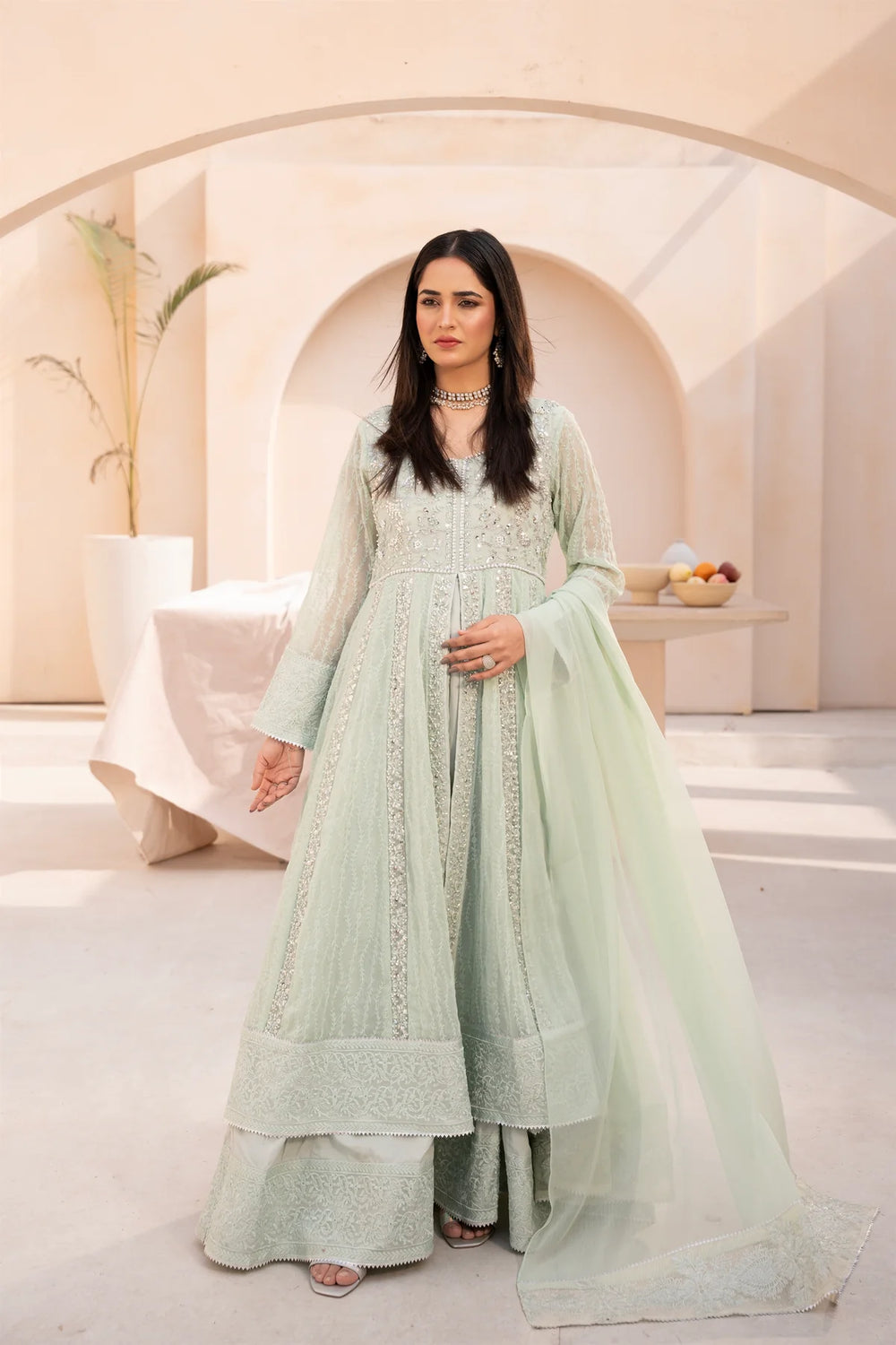 sachin and babi light blue dress chesca Layered Chiffon Knee Length Dress