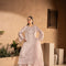 LILAC PETAL – Lilac Organza Kurta Palazzo — Pakistani Party Wear 3-Piece