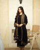 AYLIN – Black Embroidered Sequin Long Shirt — Luxury Party Wear 3-Piece